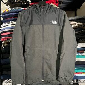 The North Face Gray & Black Windbreaker Hooded Jacket